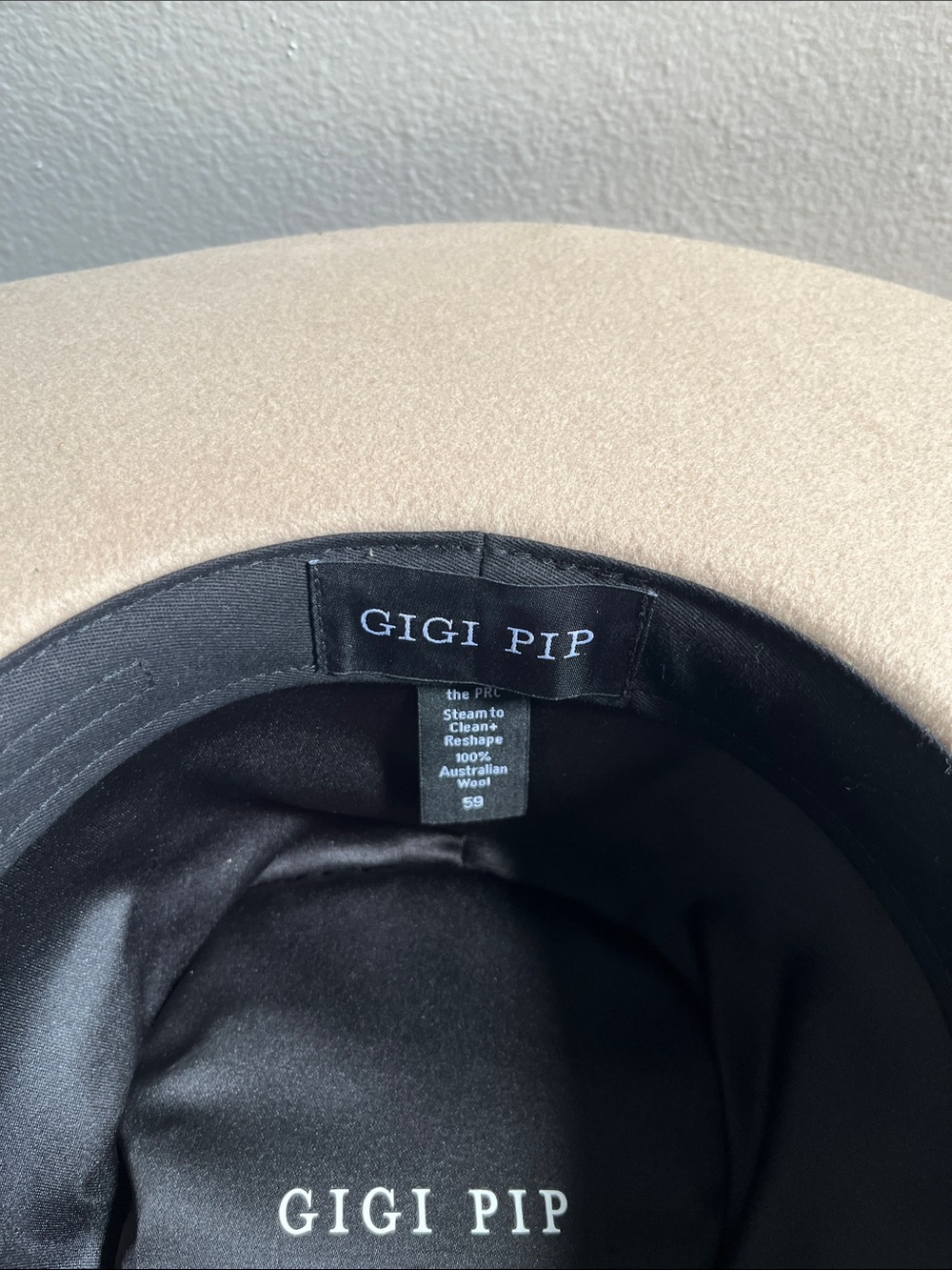 Gigi Pip Dakota Wide Brim Felt Hat in Light Beige - Picture 3 of 6